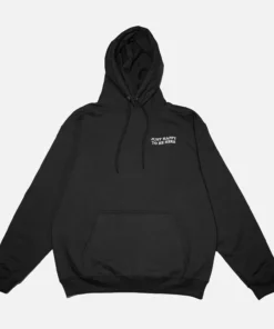 Black Oversized Pullover Hoodie with Minimal Chest Print (HD-14)