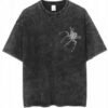 Charcoal Acid-Wash Oversized Tee with Spider Print (TS-10)