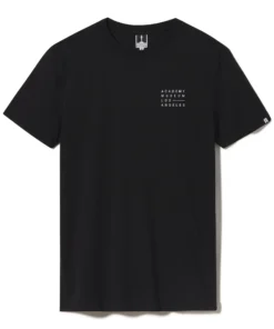 Black Minimal Tee with Small Chest Print (TS-13)