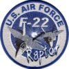 Embroidered U.S. Air Force F-22 Raptor Patch