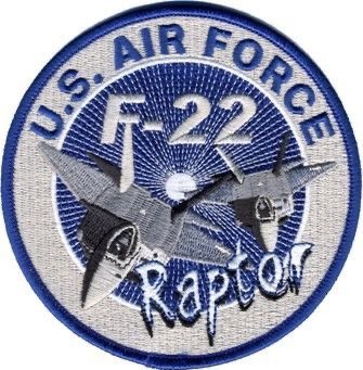 Embroidered U.S. Air Force F-22 Raptor Patch