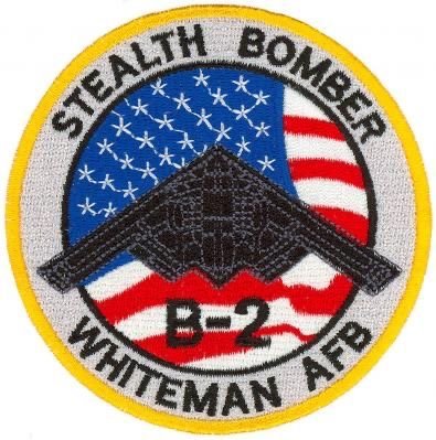 Embroidered B-2 Stealth Bomber Whiteman AFB Patch