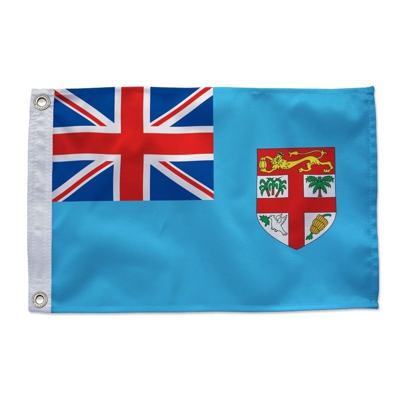 Hand-Stitched Fiji Flag with Brass Grommets